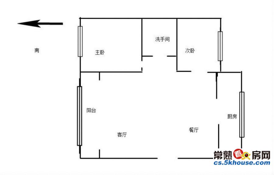 龙蟠佳苑  二房 精装修 朝南 中间楼层 随时看房