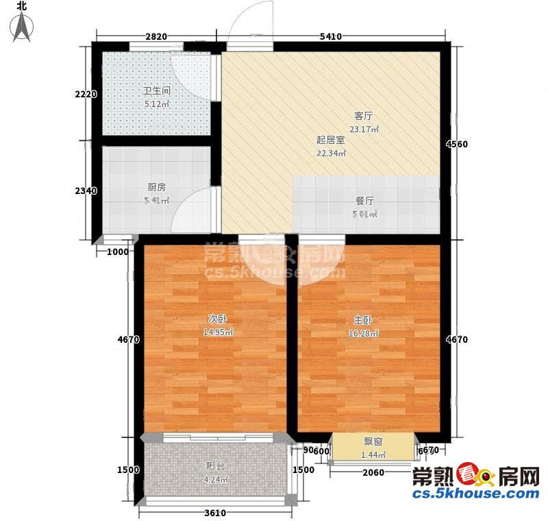 五星新村六区 2室1厅1卫 采光好 精装修家具全 拎包入住