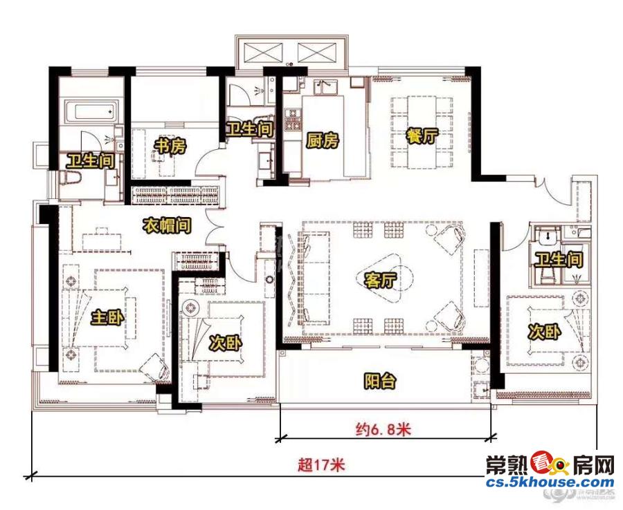 中南林樾香庭188平 5室3厅卫 精装修 享团购价
