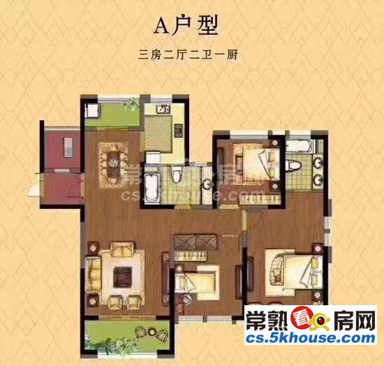 142平 三开间朝南送入户花园 毛坯 楼层好 290万急卖_苏州常熟琴湖壹