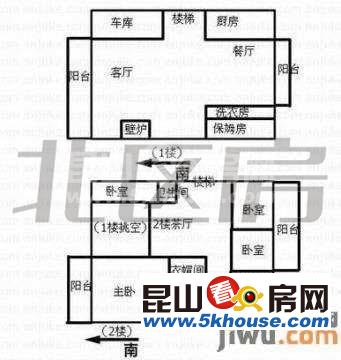 檀香园卡斯兰帝 990万 5室2厅4卫 毛坯 ,住家毛坯 有钥匙带您看