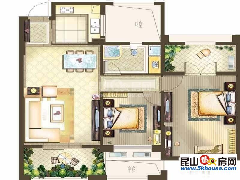 花園洋房黃浦君庭 全新毛坯三房 誠售85萬