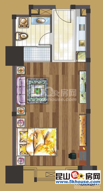 翡翠名都 65萬 1室1廳1衛(wèi) 豪華裝修 ,房主狂甩高品質(zhì)好房