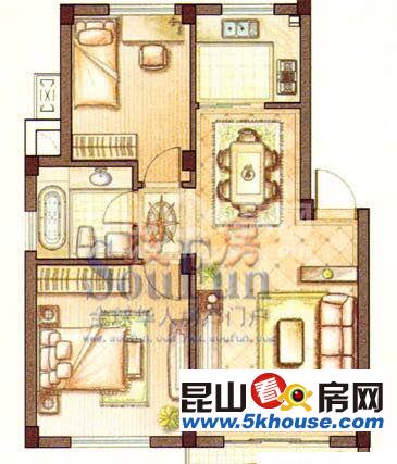 农房英伦尊邸 116万 2室2厅1卫 精装修 ,住家精装修 有钥匙带您看