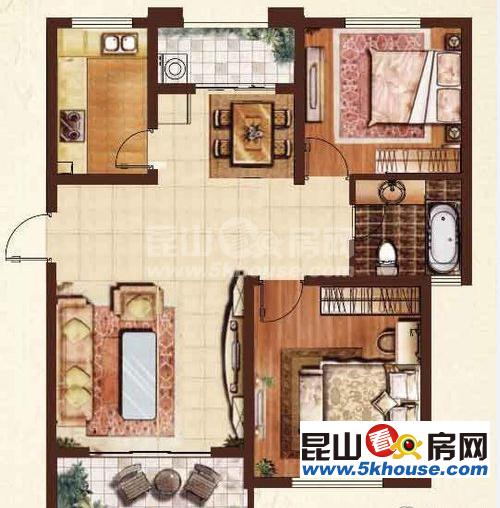 汉城国际 98万 2室2厅1卫 精装修 ,房主狂甩高品质好房