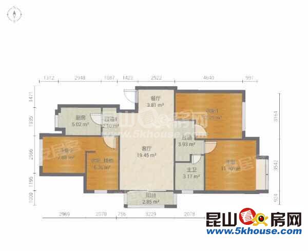 世茂東外灘 228萬 3室2廳1衛(wèi) 豪華裝修 好房不要錯(cuò)過