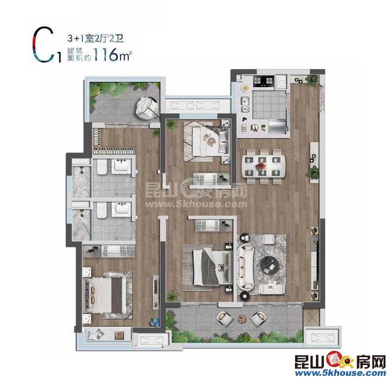 熙和天樾花園 135萬 3室2廳1衛(wèi) 精裝修 隆重出售,快快搶購