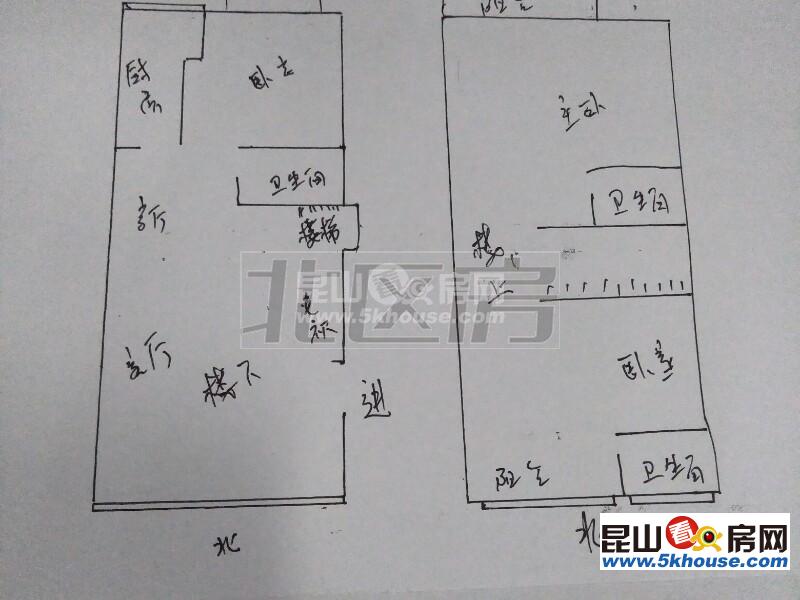 业主出售东方丽池 206万 3室2厅3卫 精装修 ,笋盘超低价