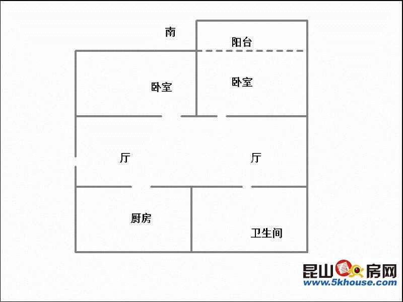 夹浦新村两室一厅户型方正两房朝南全新精装修拎包入住