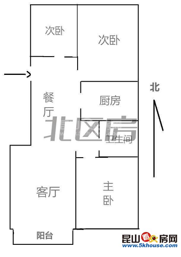 新城域花園 123萬(wàn) 3室2廳1衛(wèi) 精裝修 ,地地道道好房