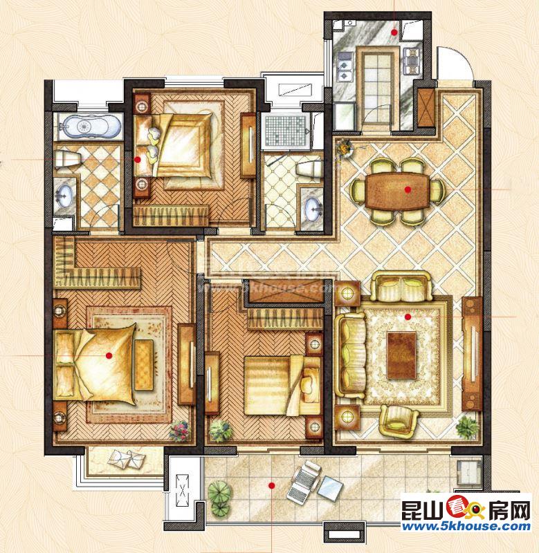 華潤國際社區(qū) 精裝大三房 全新家具家電齊全 拎包入住 有鑰匙