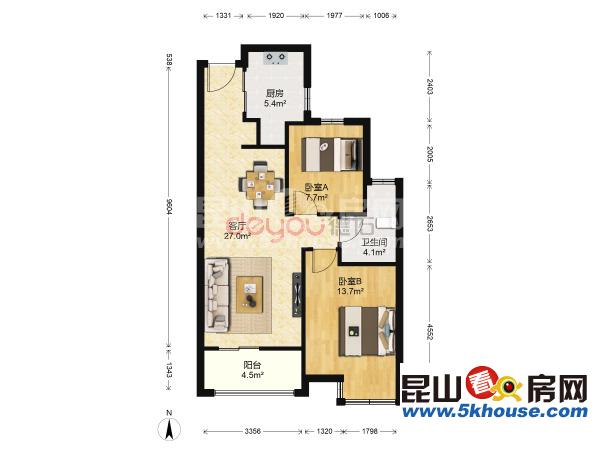 凱德都會新峰 不是上海身在上海 200萬 2室2廳1衛(wèi) 精裝修