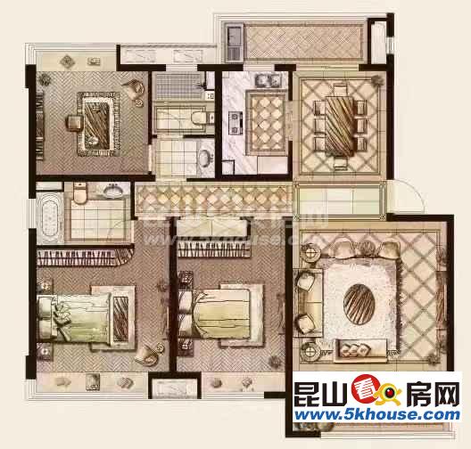中心区,低于市场价,青江秀韵 328.8万 3室2厅2卫 精装修