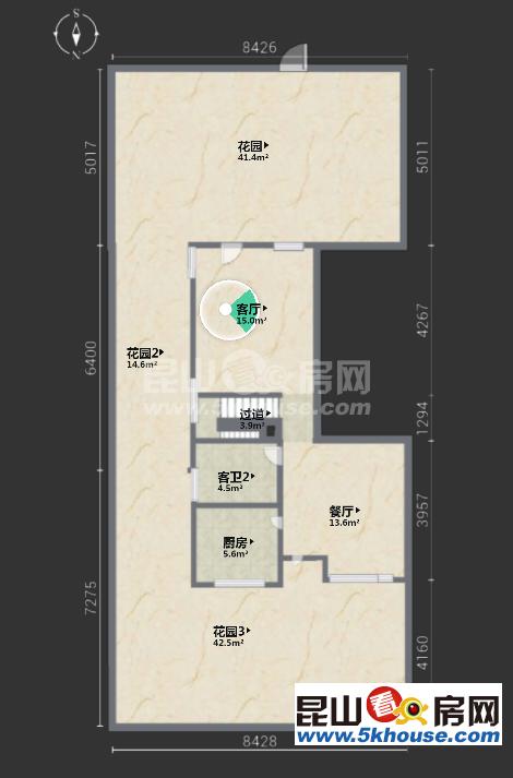 周莊(水月周莊)聯(lián)排邊戶、大花園200平、一線臨水、贈送露臺