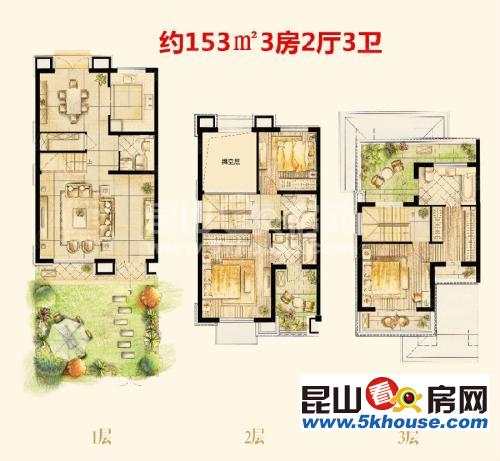 首创青旅岛尚 345万 4室2厅3卫 精装修空置 南北双花园,一线景观房