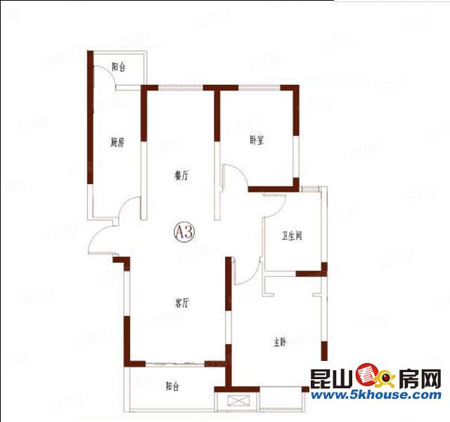 景江花园 2400元月 2室2厅1卫,2室2厅1卫 精装修 ,超值家具家电齐全