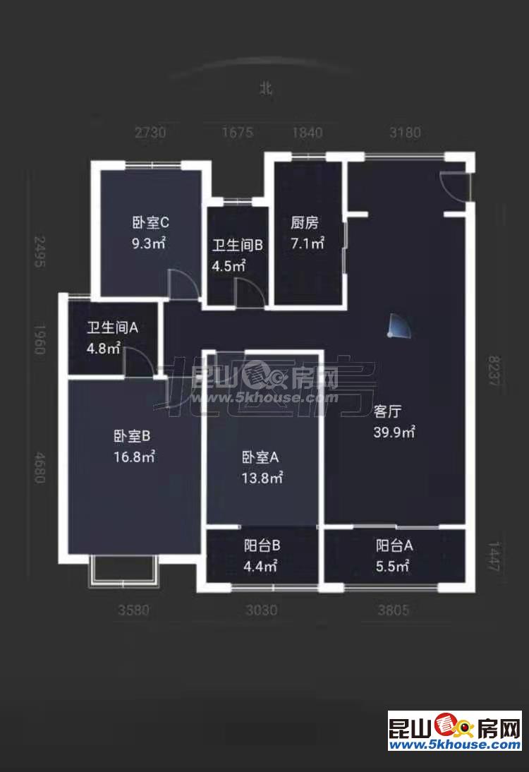 江南平安里  精裝  飛機戶型 黃金樓層  售340萬