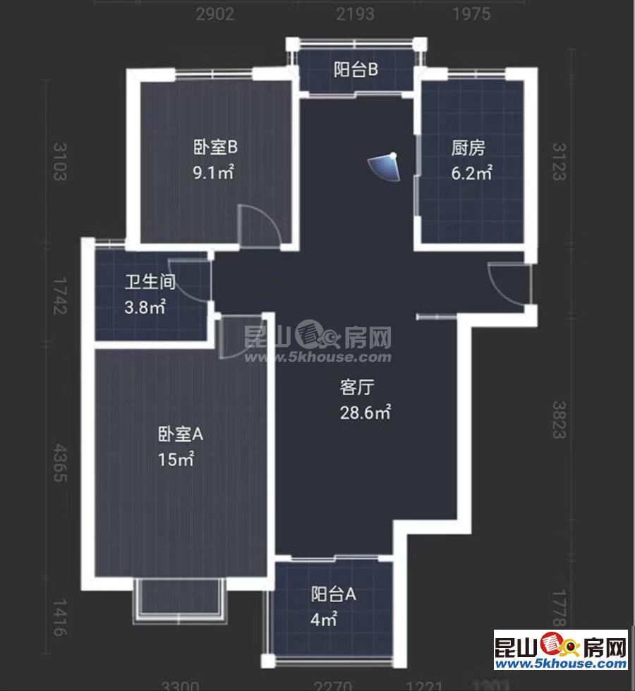 高檔小區(qū)高巢龍之天地花園 93萬 2室2廳1衛(wèi) 簡單裝修 ,性價比超高