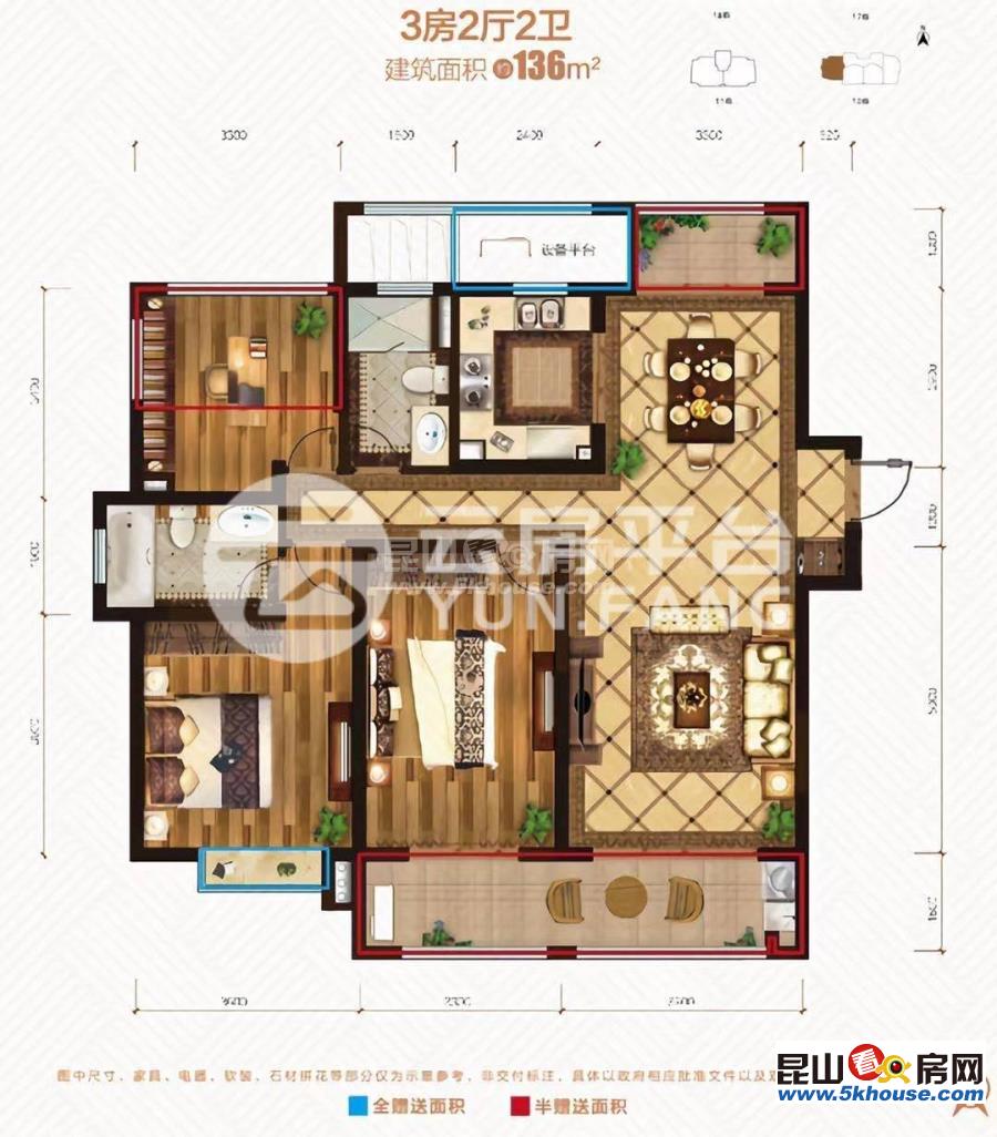 家具家電全齊,金鷹江韻名苑珠江名苑,3室2廳2衛(wèi) 豪華裝修 ,拎包即住