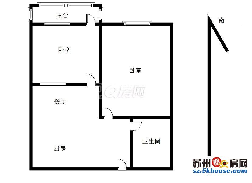 苏安新村 房东直签 简单装修 两室一厅