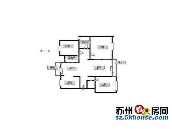 中海山湖一号  三室二厅二卫  南北通透  简装空置