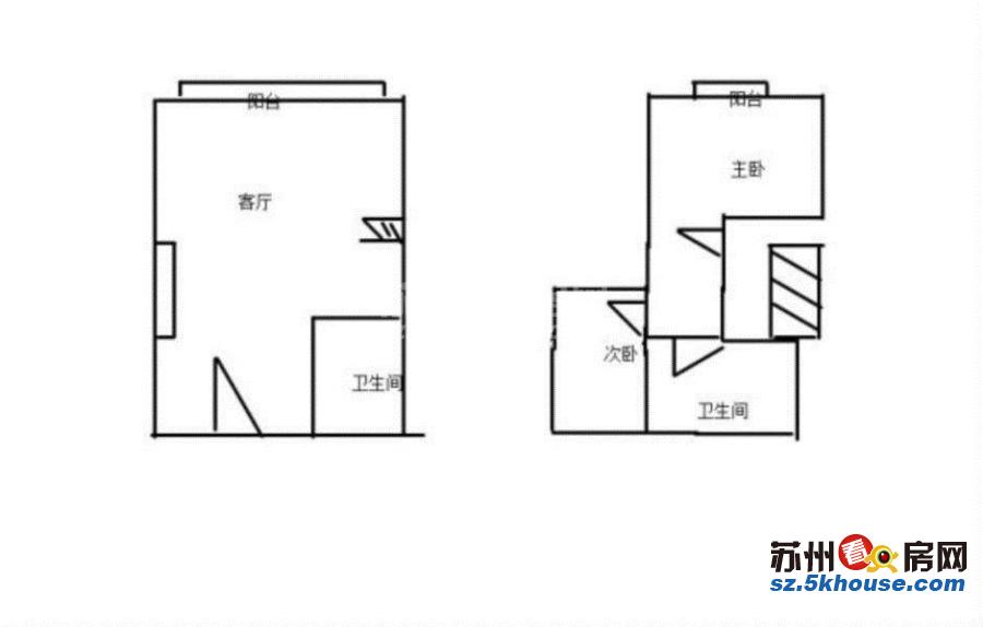 158生活广场 白金公寓65平 精装修2房 朝南 采光好