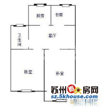 娄江新村 90万 3室1厅1卫 中装位置好、格局超棒、现在空置、随时入住