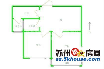 新城花园 南北通透2房  家具家电齐全 拎包入住