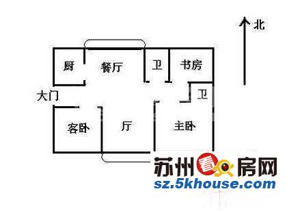 湖左岸三房现代简约高品质三房淡色系风格时看整租