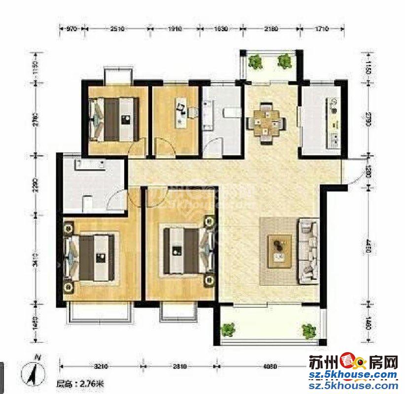 区位好低于市场价青剑湖花园 255万 3室1厅2卫 简单装修