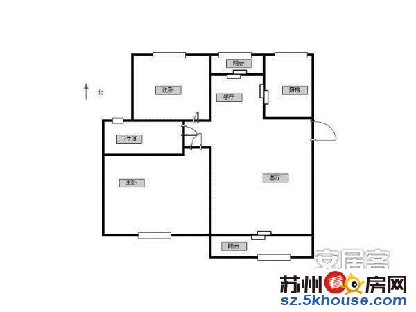 香城花园 精装两房 南北通透 陆慕地铁口 欧尚旁 中间楼层