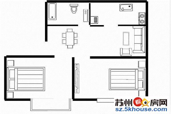 押一付一 劳动路 万科金品家园 中海凤凰熙岸2房白色装修