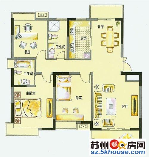 押一付一 桐泾路沿线 劳动路地铁口胥江岸精装2房首租随时看房