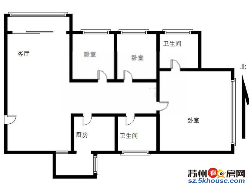 押一付一 胥江路地铁口 桐泾公园 解放西路 新康花园精装3房