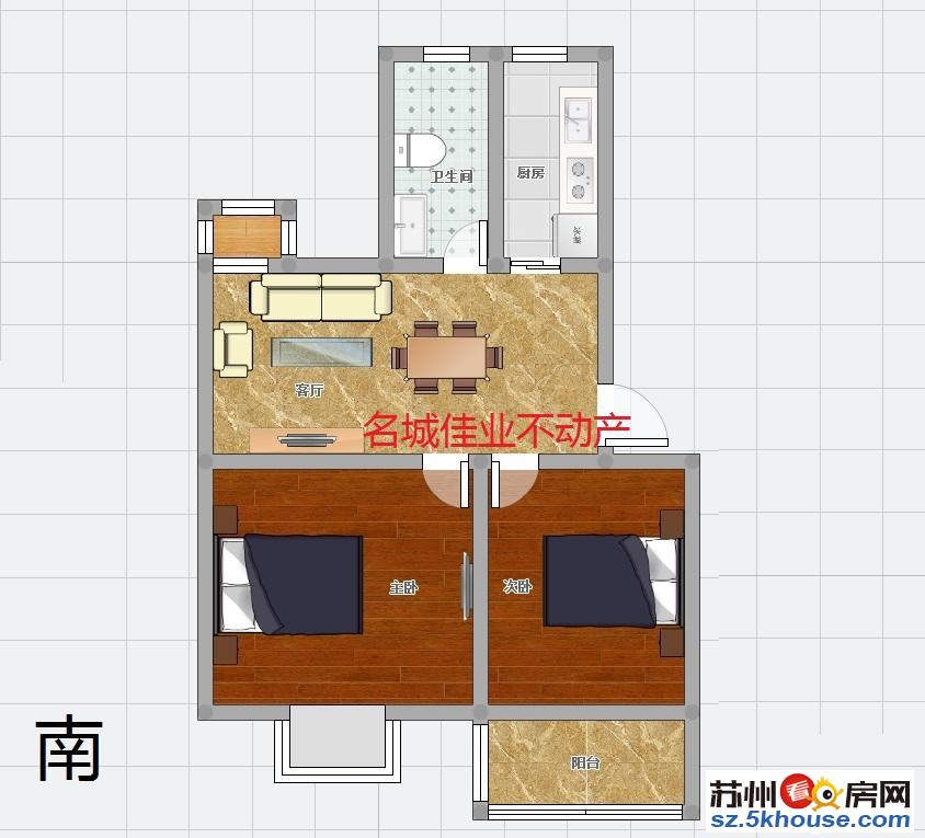 善耕学 区未用 苏锦火车站新天地家园 2楼 两室一厅 满两年