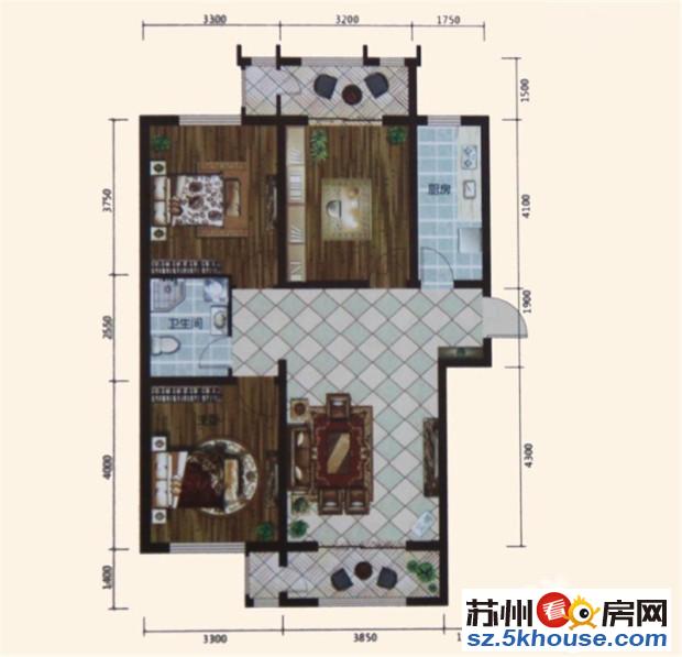 陆慕嘉和丽园精装3房2卫 学校附近大润发超市 可随时看房