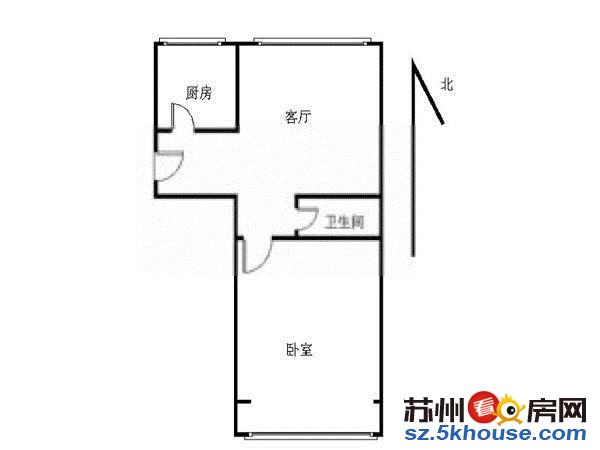 派客公寓朝南一房自住装修民用水电出门家乐福外国语白金汉爵