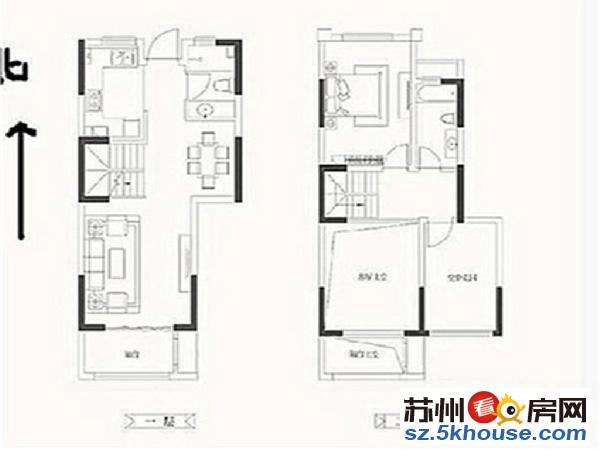 橡树湾四期 全新毛坯复式房 赠送一个房间 三房两卫 随时看房