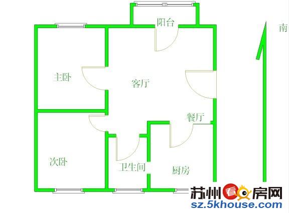 翠园新村3楼 精装2室户型正气振华平直 有钥匙随时看