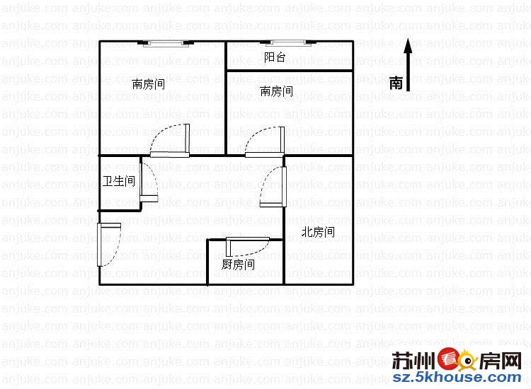 三香路桐泾路 彩虹二村 精装三室 家电齐全 押一付一拎包入住