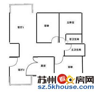 太湖西路友新路大润发 世茂运河城瀚河苑 三室一厅一卫拎包入住