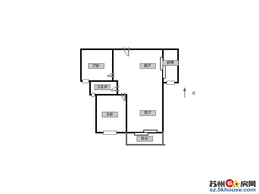 益景苑 桐泾公园西环快速路边上 自住两房两厅 全明宽敞户型