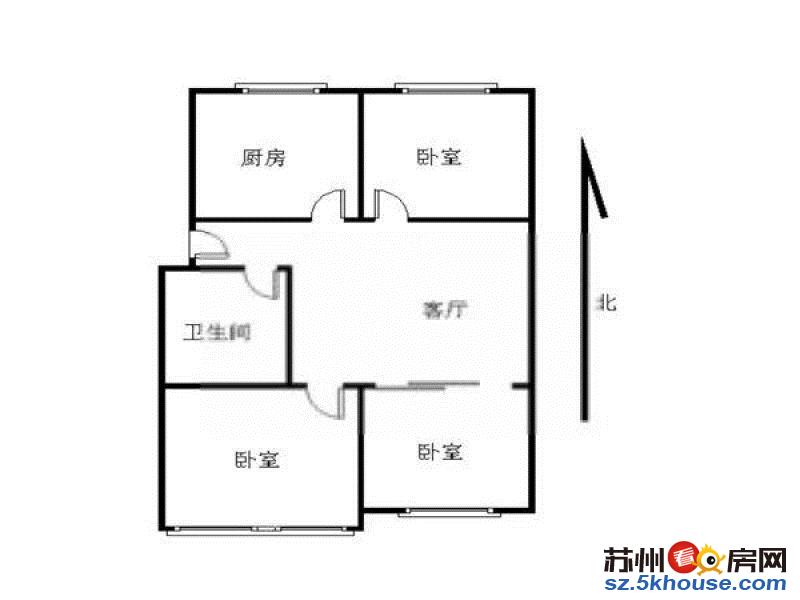 可月付 盘蠡路 友联一村 精装3房 友联轻轨 南环高架 月付