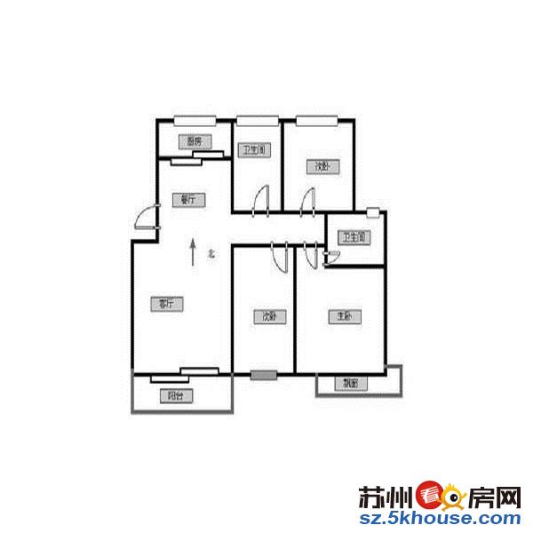 安元佳苑、精装大三房、南北通透、满两年、带30平