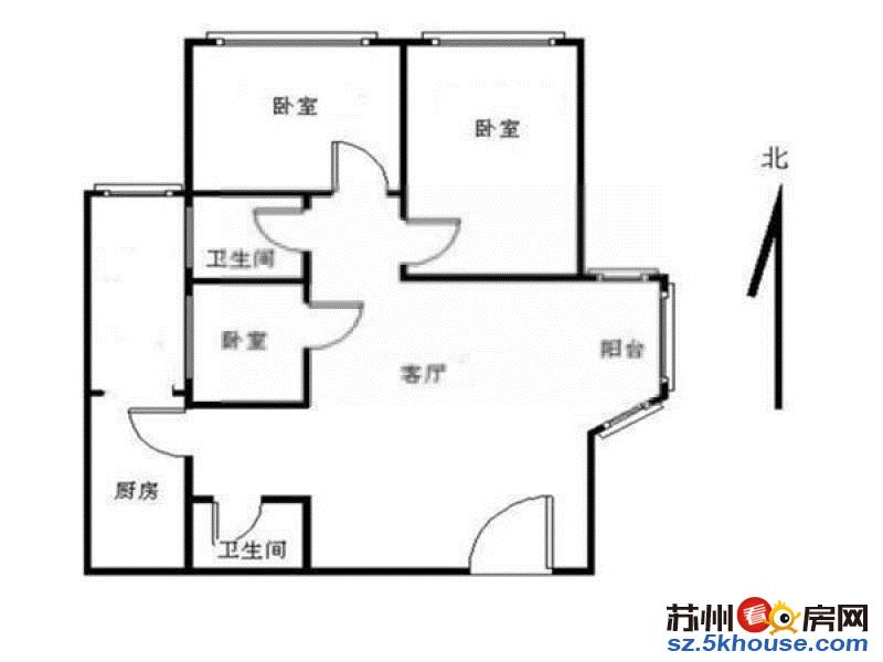 陆慕古巷新村3房出租 华美家园旁 干净整洁 拎包入住 可月付