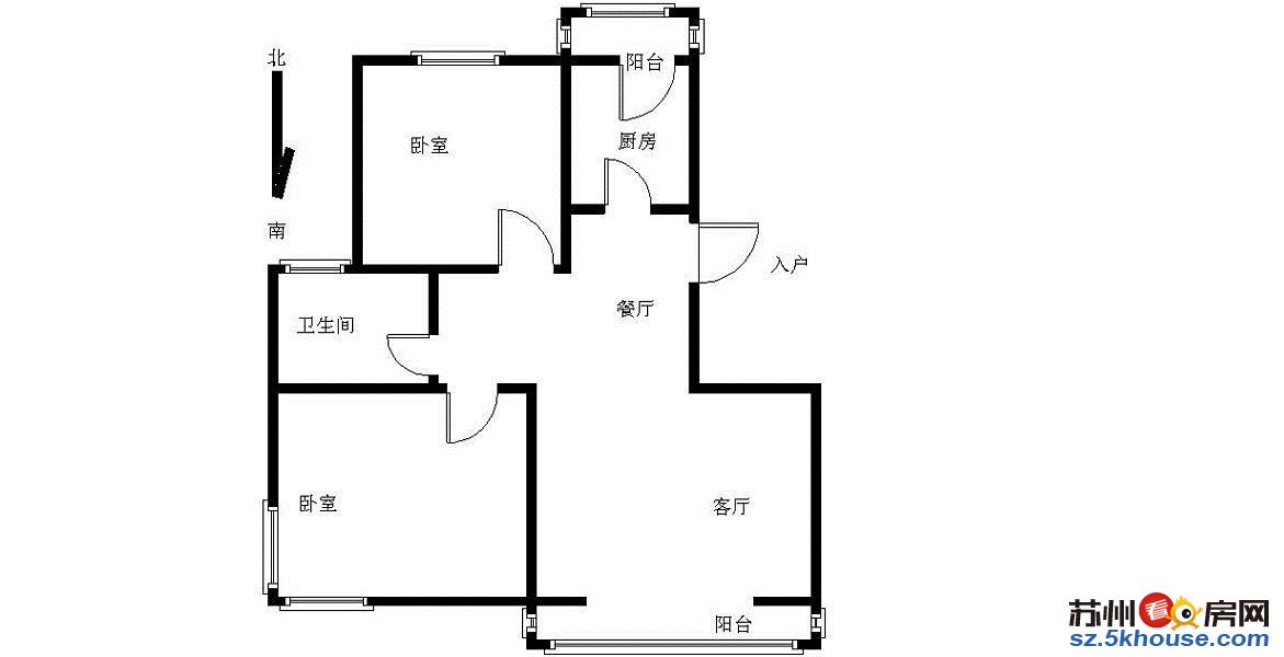 明日家园精装两房户型正气房东自住保养好看房方便