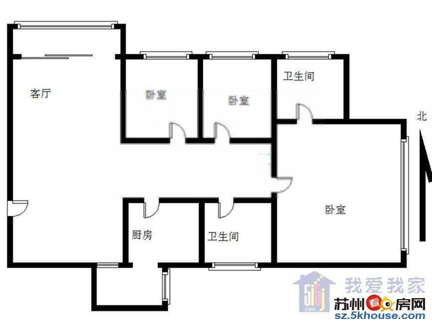 干将路 桐泾路轻轨口 彩香一村 婚装三房 可押一付一拎包即住