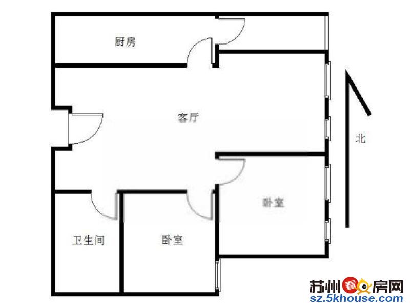 盘门景区 解放新村 精装两室 家电齐全 随时看房 拎包即住