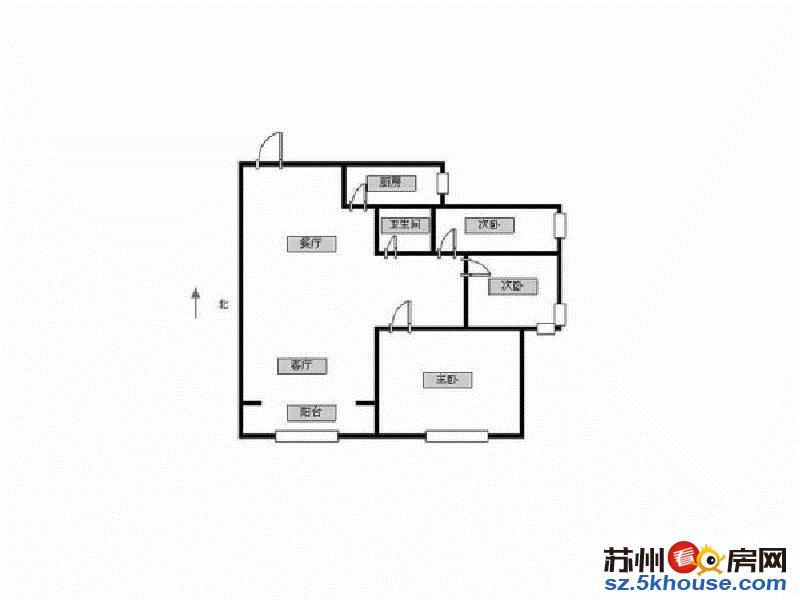 新康花园旁胥江府满五地铁口自住精装小3房看房方便采光佳