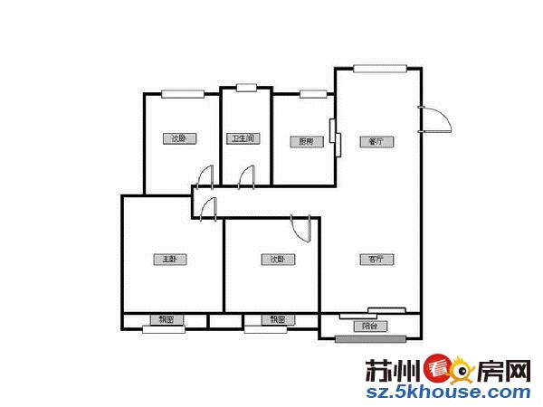 建发中泱天成 全新装修三房 可季付 包物业 有钥匙